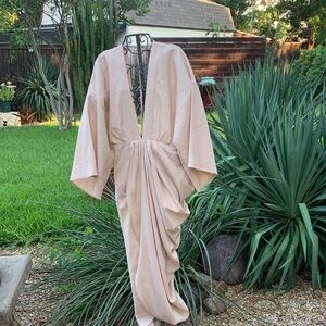 ASOS Backless Dress in Light fleshy color